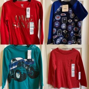 BNWT Toddler Boys’ Lot Long Sleeve Tops & T-shirts, size 2T.